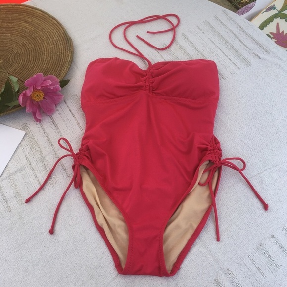 Beach Rays JY Ray 1 Piece Bandeau Halter Swimsuit - Picture 1 of 8